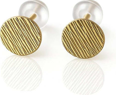 10金製 本物 ゴールド 10K FLAT NAIL ピアス Hana and Ruri シンプル シリコンキャッチ プレゼント ギフト