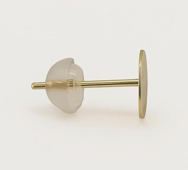 10金製 本物 ゴールド 10K FLAT NAIL ピアス Hana and Ruri シンプル シリコンキャッチ プレゼント ギフト