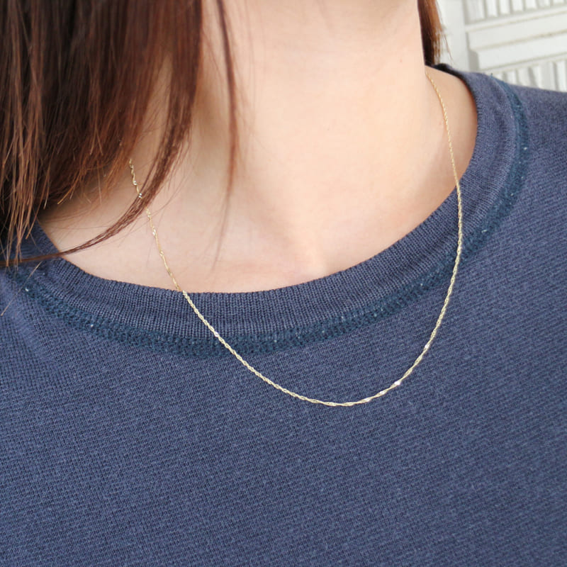 ARTAUM 直輸入14Kゴールド シンガポールチェーンネックレス CH211-20 50cm レディース 華奢 本物 保証付き ギフト対応 資産価値あり シンプル