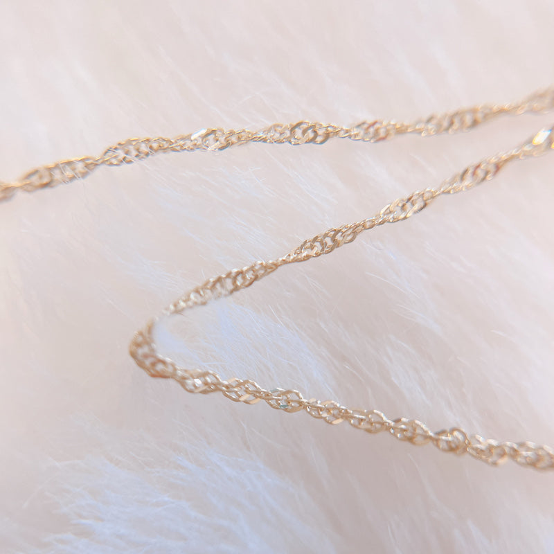 ARTAUM 直輸入14Kゴールド シンガポールチェーンネックレス CH211-20 50cm レディース 華奢 本物 保証付き ギフト対応 資産価値あり シンプル