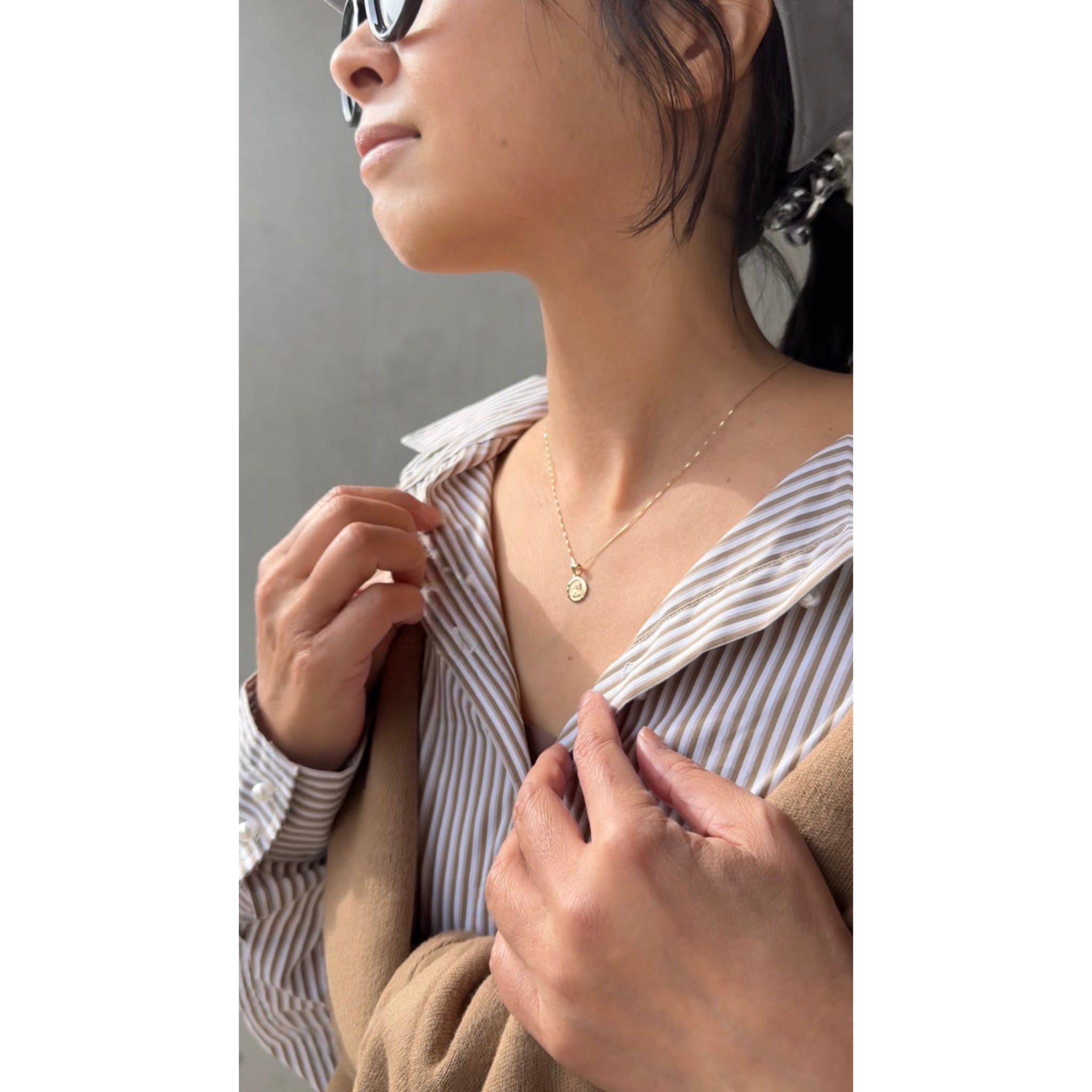 ARTAUM 14K ゴールド ネックレス Boxチェーン 0.5mm 50cm CH258-20 メンズ レディース ユニセックス 本物 つけっぱなし シンプル 保証付き