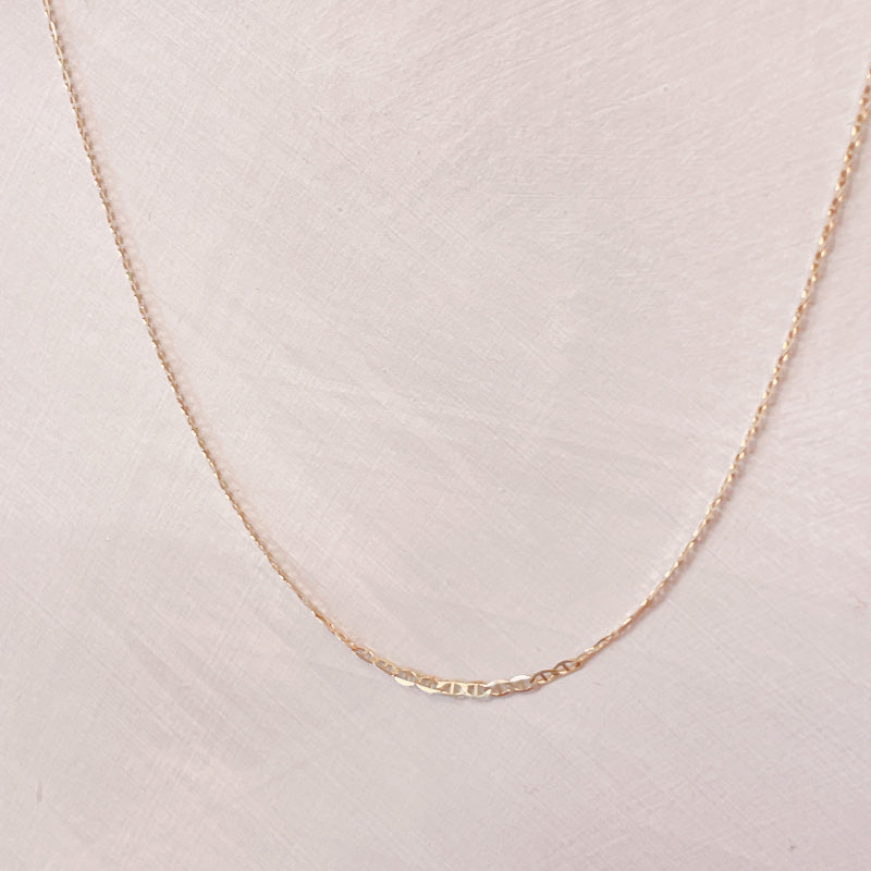 普段着に合うジュエリー 直輸入14Kゴールド ネックレス マリナーチェーン 45cm CH271-18 レディース 14K 資産価値 シンプル 本物 保証付き 華奢 ARTAUM