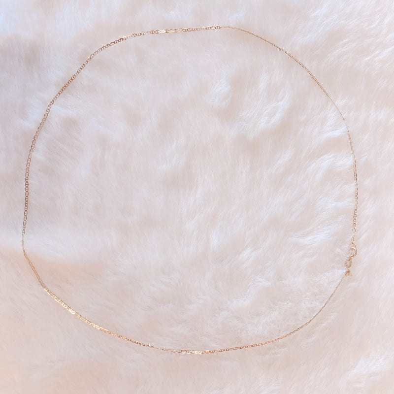 普段着に合うジュエリー 直輸入14Kゴールド ネックレス マリナーチェーン 45cm CH271-18 レディース 14K 資産価値 シンプル 本物 保証付き 華奢 ARTAUM