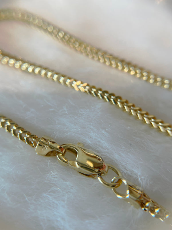 ARTAUM 1.6mm幅 中空 Franco チェーン ネックレス 45cm