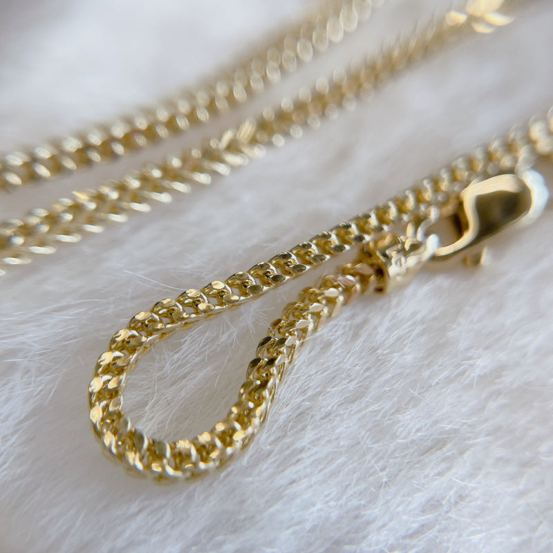 ARTAUM 1.6mm幅 中空 Franco チェーン ネックレス 45cm