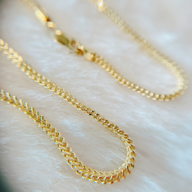 ARTAUM 1.6mm幅 中空 Franco チェーン ネックレス 45cm