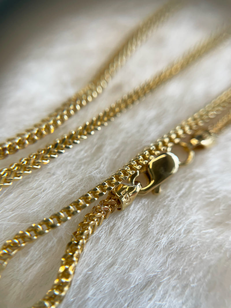 ARTAUM 1.6mm幅 中空 Franco チェーン ネックレス 45cm