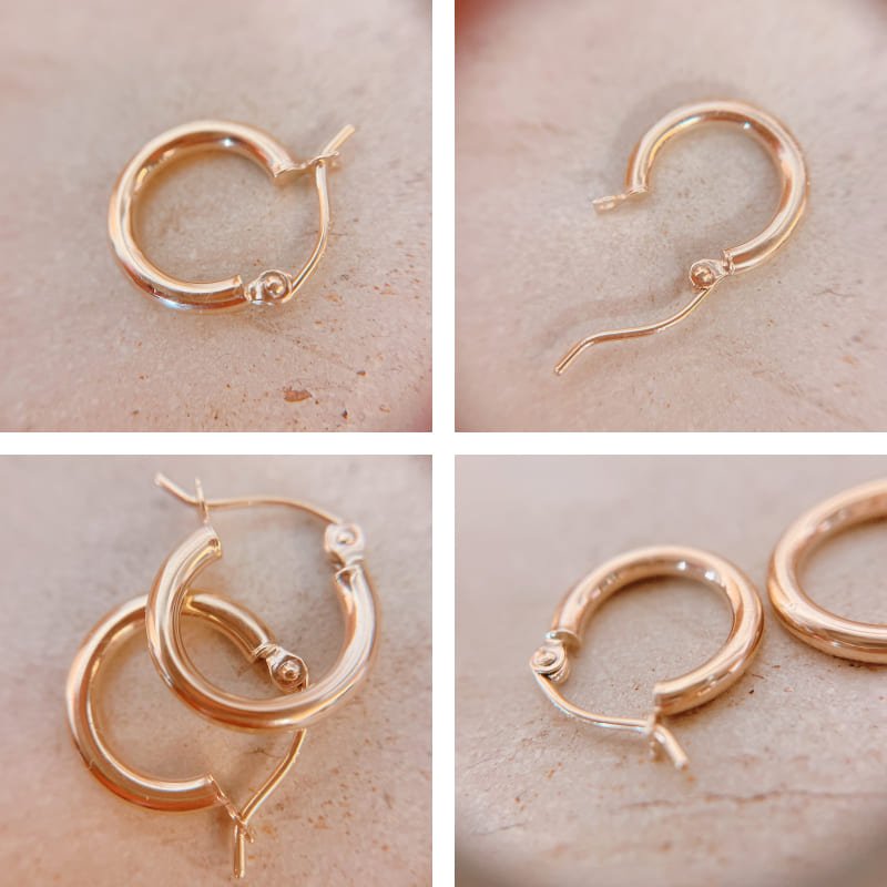 14K 線径2.0mm フープピアス