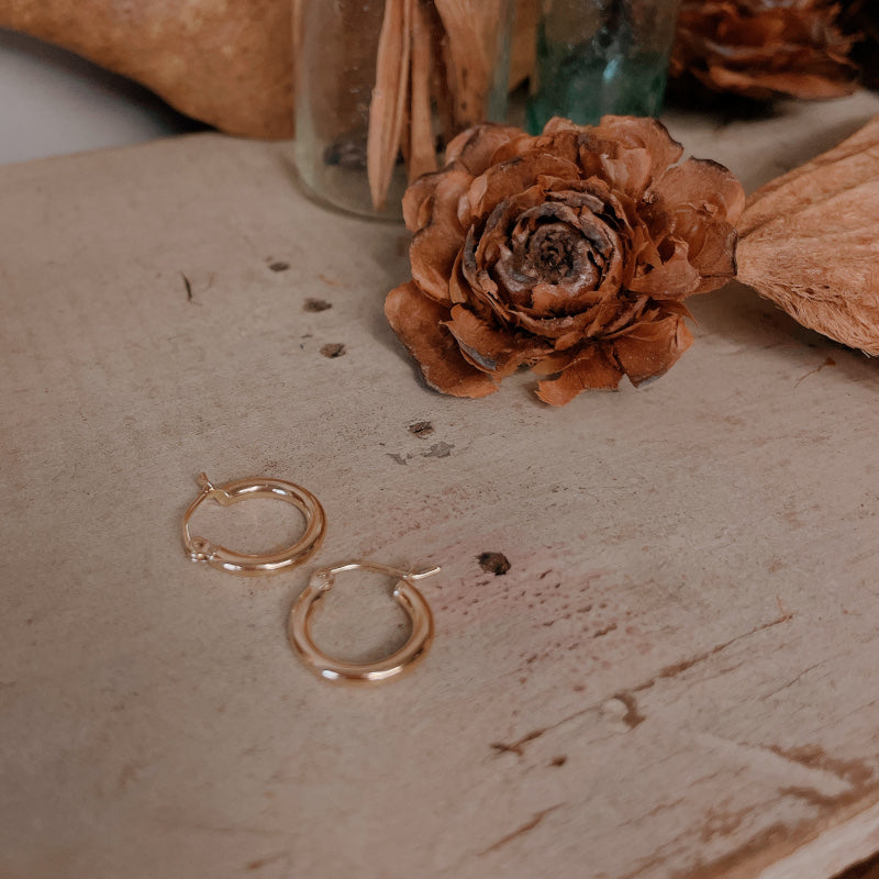 14K 線径2.0mm フープピアス