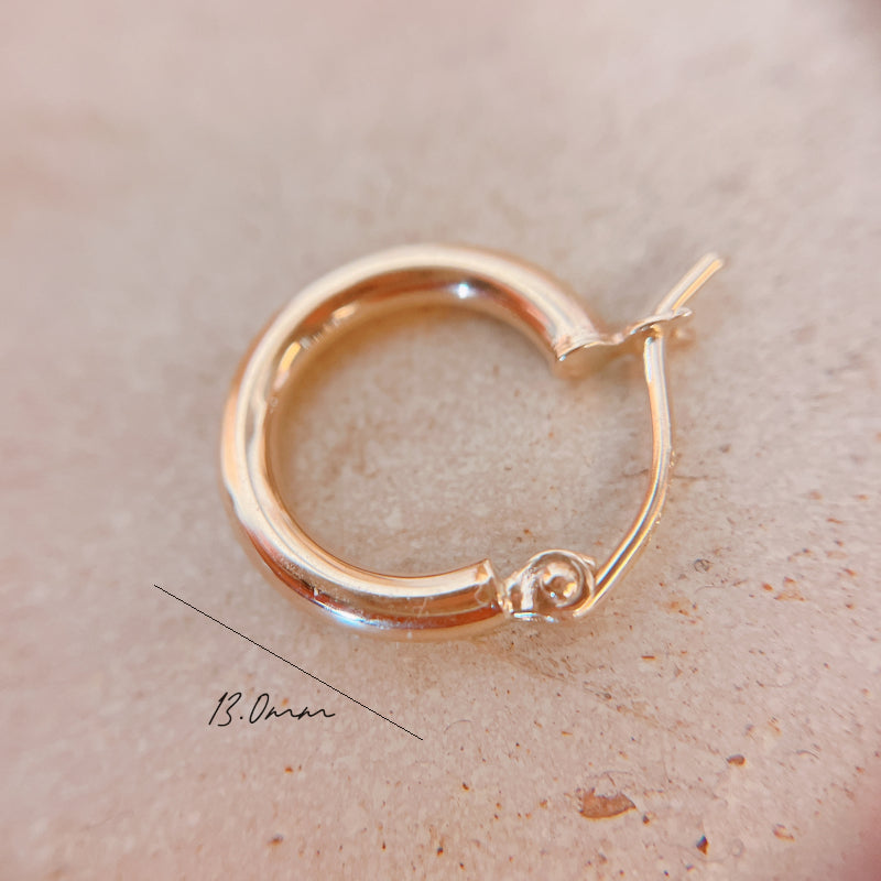 14K 線径2.0mm フープピアス