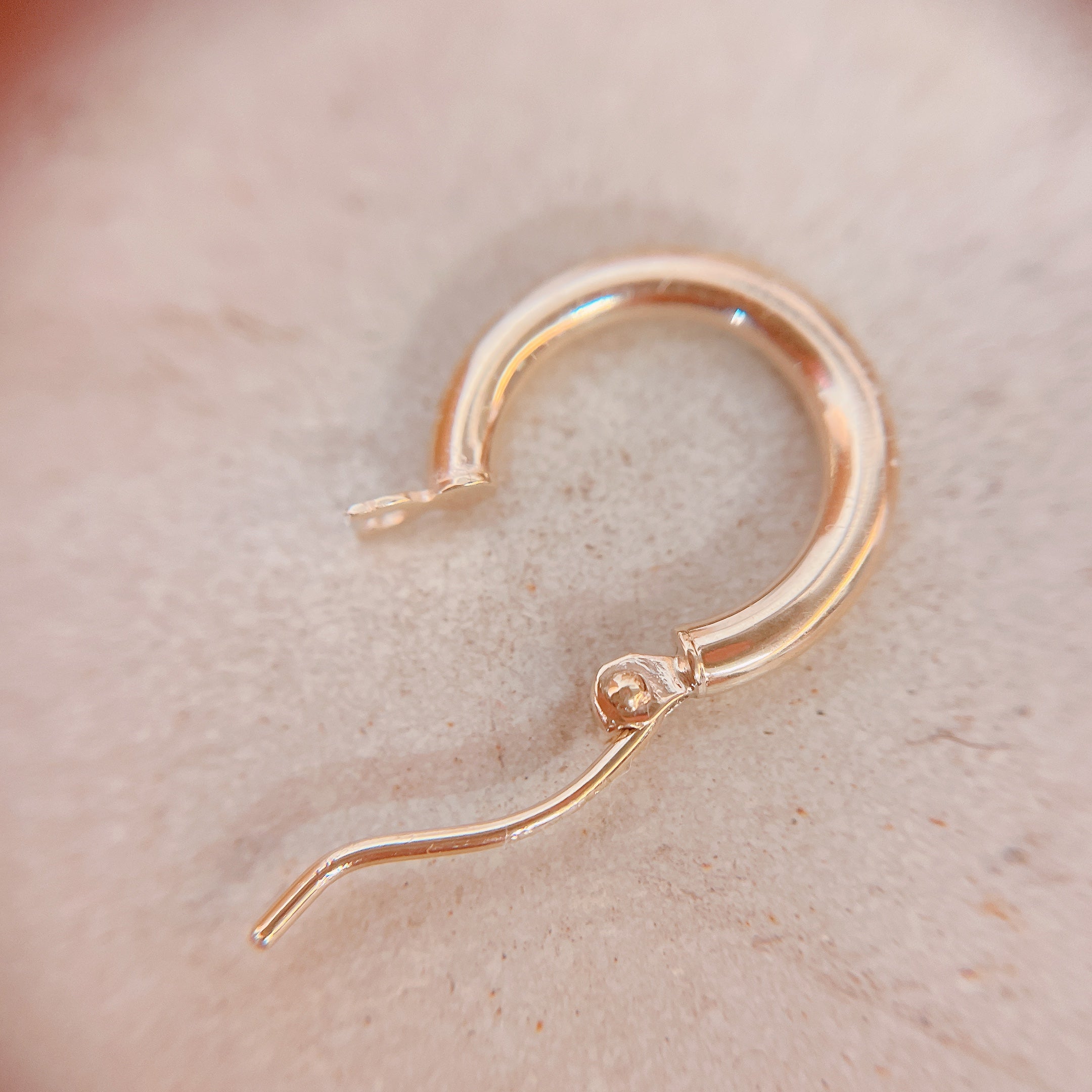 14K 線径2.0mm フープピアス