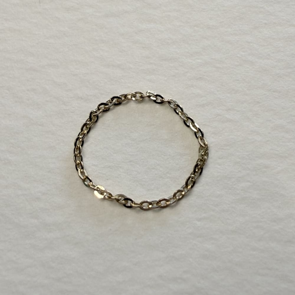 ARTAUM チェーンリング レディース 14K Chain Ring Flat Cable Chain 13号 NE019-13