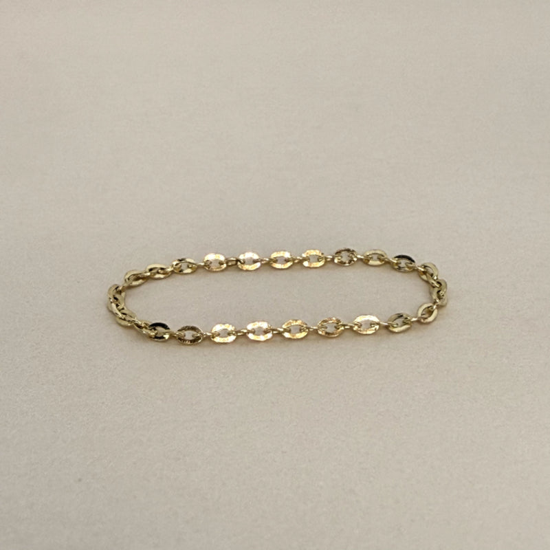 ARTAUM チェーンリング レディース 14K Chain Ring Flat Cable Chain 13号 NE019-13