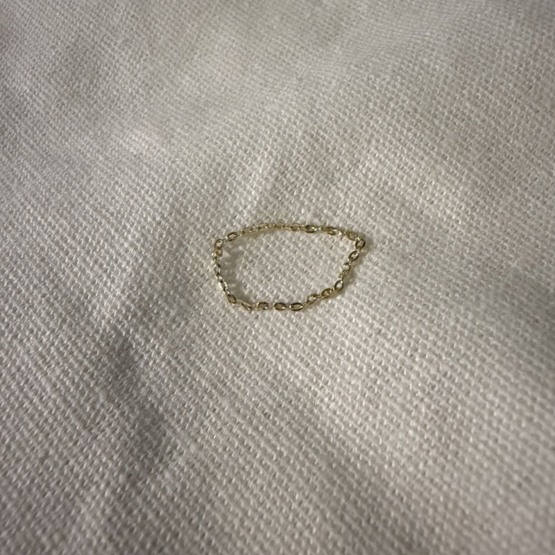 ARTAUM チェーンリング レディース 14K Chain Ring Flat Cable Chain 13号 NE019-13