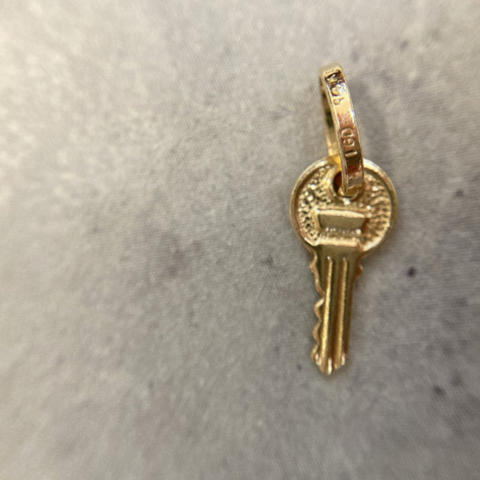 14K ゴールド 鍵モチーフ ペンダントトップ Small KEY ネックレスチャーム PT465 メンズ レディース ユニセックス アメリカ輸入 セレクト ジュエリー ギフト対応