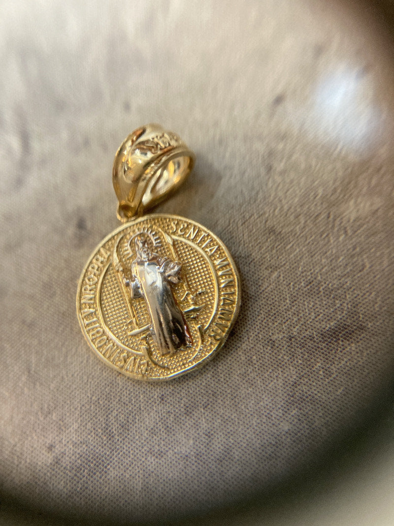 14K 聖ベネディクト ペンダントトップ チャーム