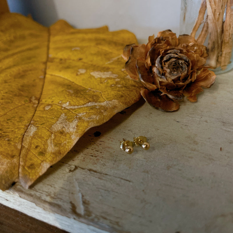 LA直輸入14K ピアス Ball Stud Pierce 3mm カリフォルニアゴールド 14金 資産価値 シンプル レディース メンズ プレゼント 本物 保証付き ST164