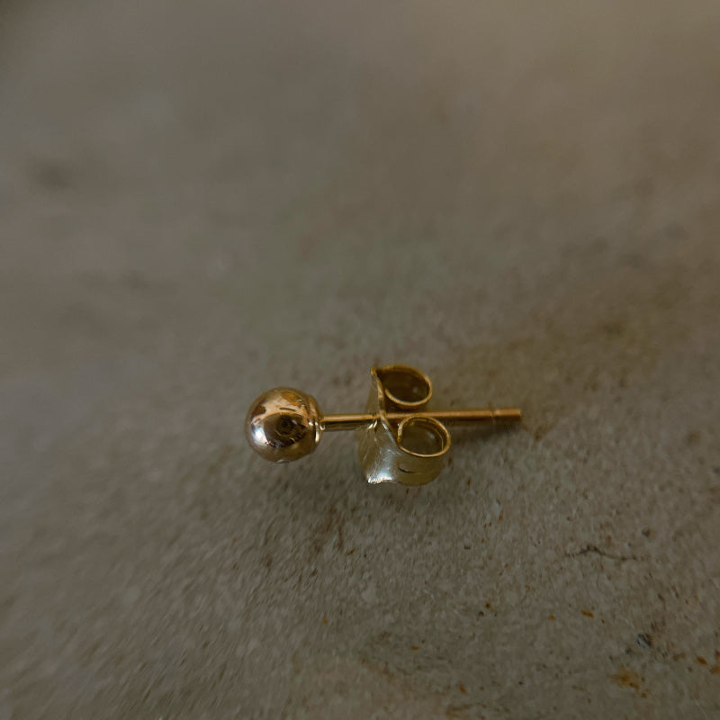 LA直輸入14K ピアス Ball Stud Pierce 3mm カリフォルニアゴールド 14金 資産価値 シンプル レディース メンズ プレゼント 本物 保証付き ST164