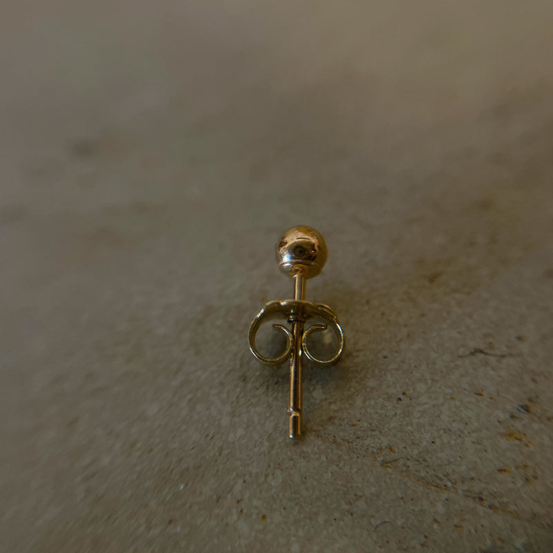 LA直輸入14K ピアス Ball Stud Pierce 3mm カリフォルニアゴールド 14金 資産価値 シンプル レディース メンズ プレゼント 本物 保証付き ST164
