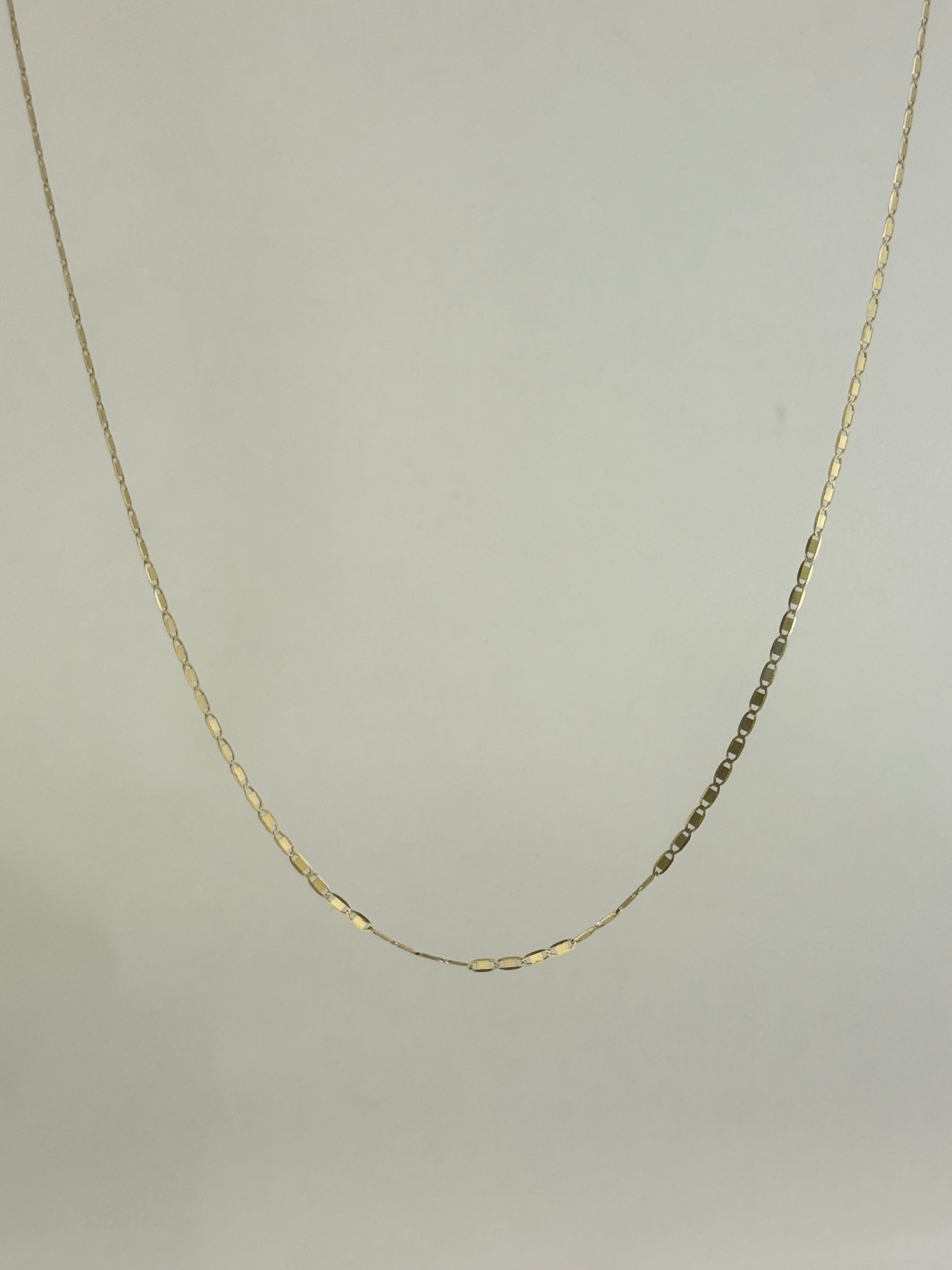 1.3mm Flat Valentino Chains Necklace 40cm|K14 イエローゴールド|ARTAUM
