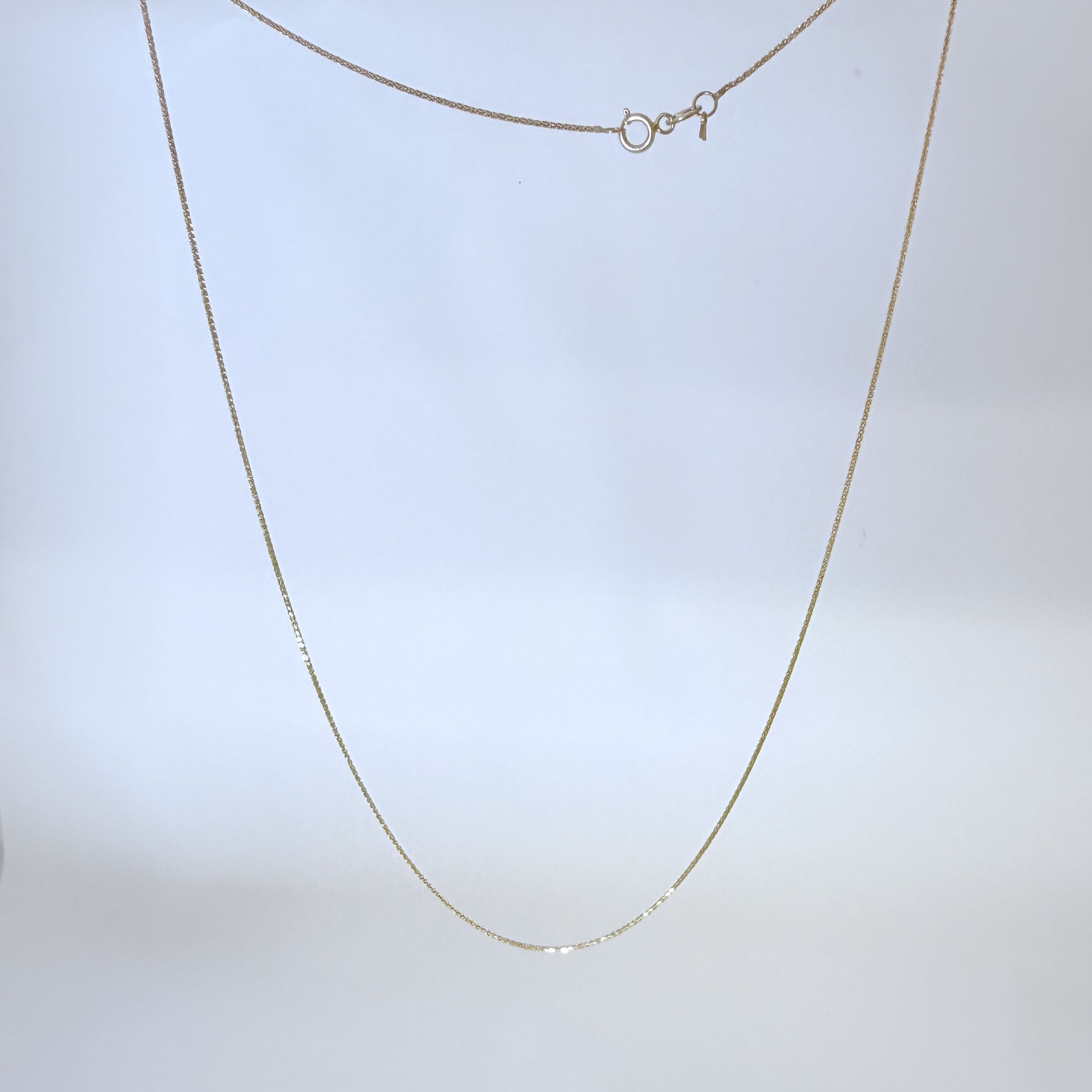 ARTAUM 14K ゴールド ウィートチェーン ネックレス 0.8mm 40cm レディース メンズ ユニセックス 小麦チェーン 上品 シンプル 本物 つけっぱなし 保証付き CH546-16