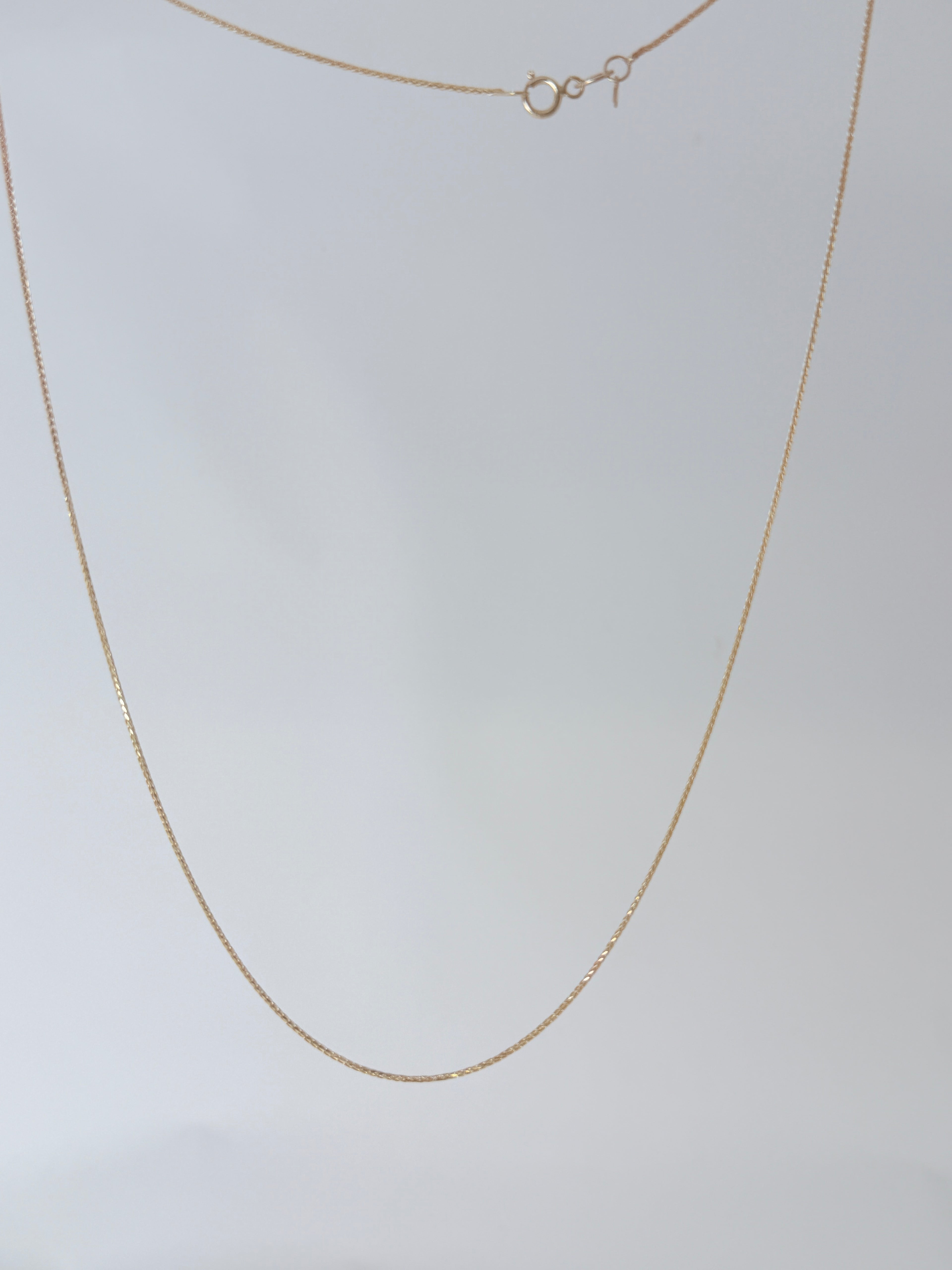 ARTAUM 14K ゴールド ウィートチェーン ネックレス 0.8mm 40cm レディース メンズ ユニセックス 小麦チェーン 上品 シンプル 本物 つけっぱなし 保証付き CH546-16