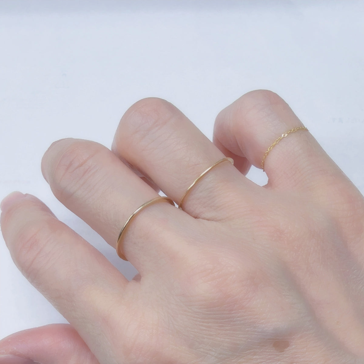 ARTAUM チェーンリング イタリア製 14K Chain Ring 0.2mm 3号 GBLSI020R-3