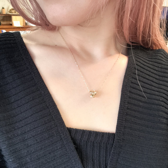 14K ゴールド クラウン チャーム ペンダントトップ ネックレス 14金 Crown Charm 王冠 PT2508ミニマル 大人カジュアル ユニセックス ペット ギフト ARTAUM