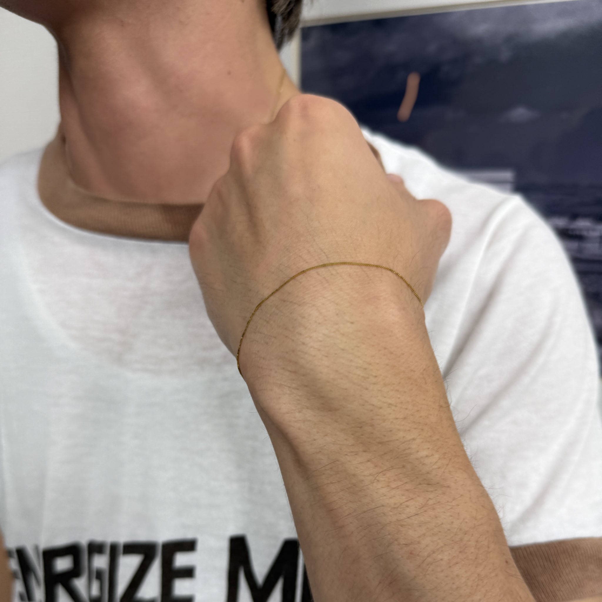 ARTAUM イタリア直輸入 14K ボックスチェーンブレスレット 17cm 1.5mm 14金 イエローゴールド ユニセックス 資産価値 本物 保証付き ギフト