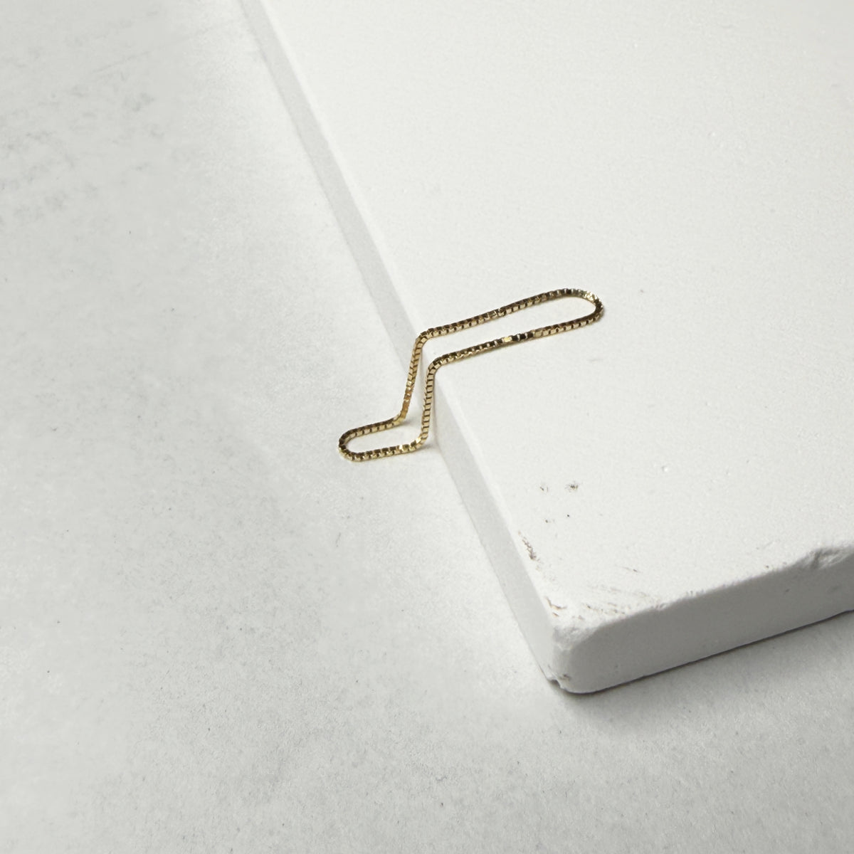 ARTAUM チェーンリング レディース 14K Chain Ring 0.48mm Box Chain 11号 VED030R-11
