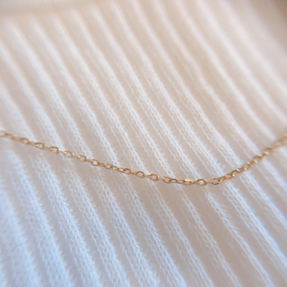 ARTAUM 14K チェーンネックレス 0.9mm 40cm｜華奢で上品な本物ゴールド アメリカ直輸入素材 レディース メンズ対応 CH559-16