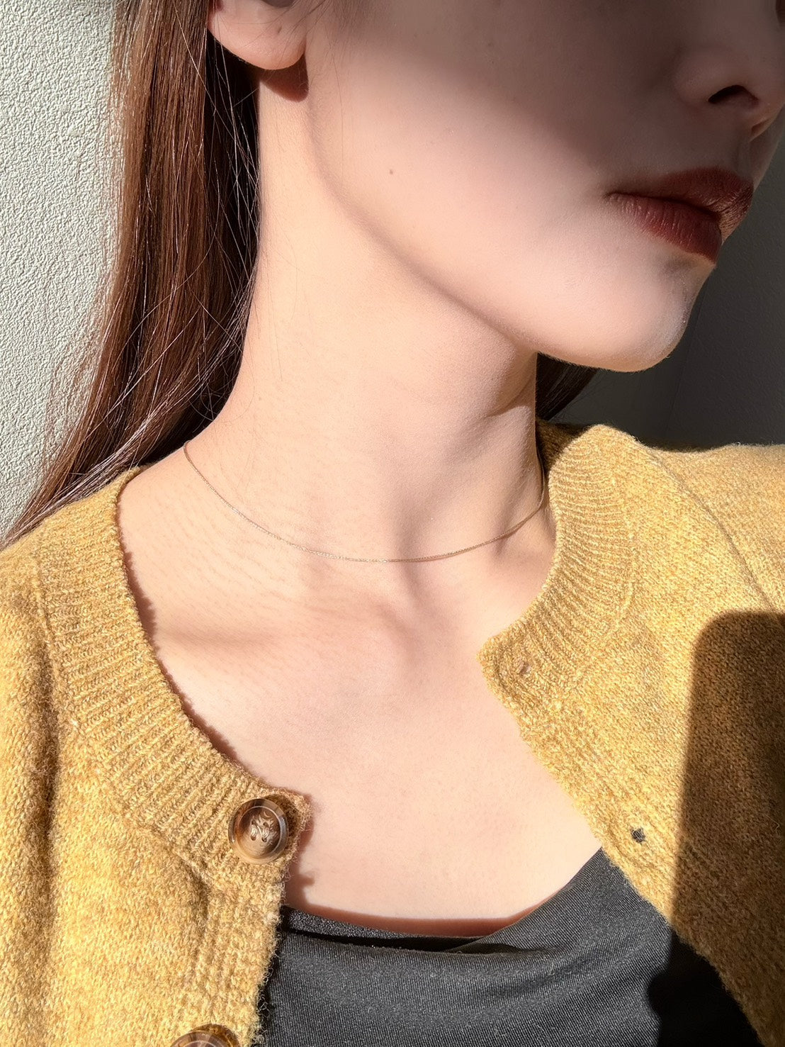 ARTAUM 14K ゴールド ウィートチェーン ネックレス 0.8mm 40cm レディース メンズ ユニセックス 小麦チェーン 上品 シンプル 本物 つけっぱなし 保証付き CH546-16