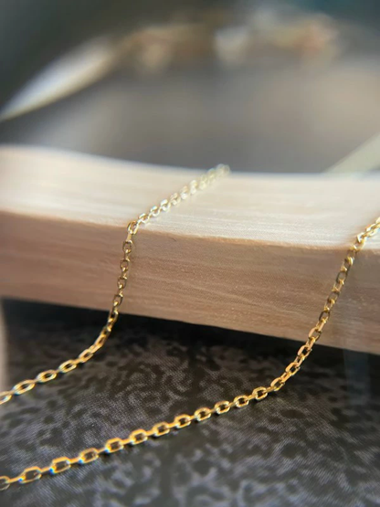 ARTAUM 14K チェーンネックレス 0.9mm 40cm｜華奢で上品な本物ゴールド アメリカ直輸入素材 レディース メンズ対応 CH559-16