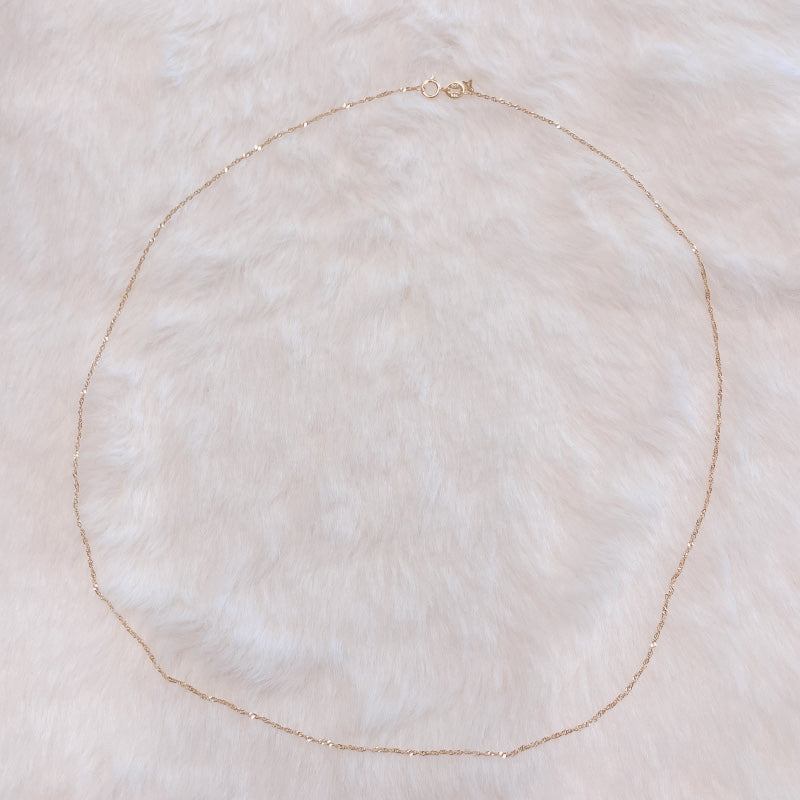 ARTAUM 0.9 mm幅 Singaporeチェーンネックレス 14K