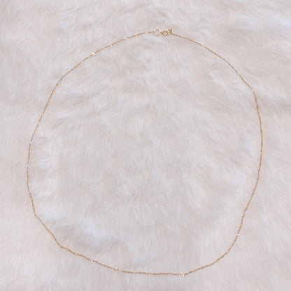 ARTAUM 0.9 mm幅 Singaporeチェーンネックレス 14K
