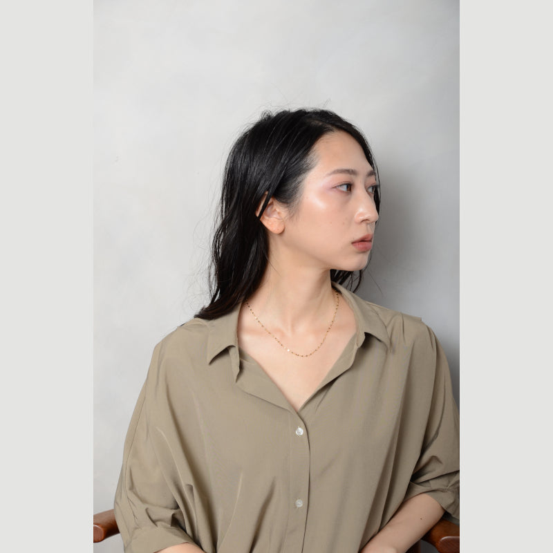 ARTAUMオリジナル 14K ゴールド スタンプミラー チェーンネックレス 40cm CH244-16 資産価値 シンプル メンズ レディース 本物 保証付き