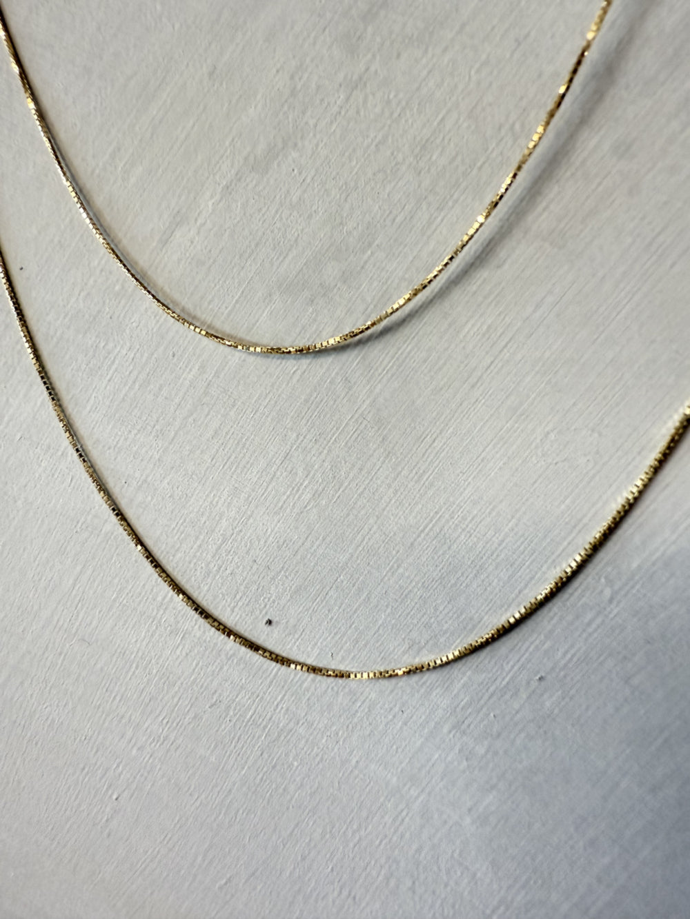 ARTAUM 14K ゴールド ネックレス Boxチェーン 0.6mm 50cm メンズ レディース ユニセックス 本物 シンプル つけっぱなし 保証付き CH257-20