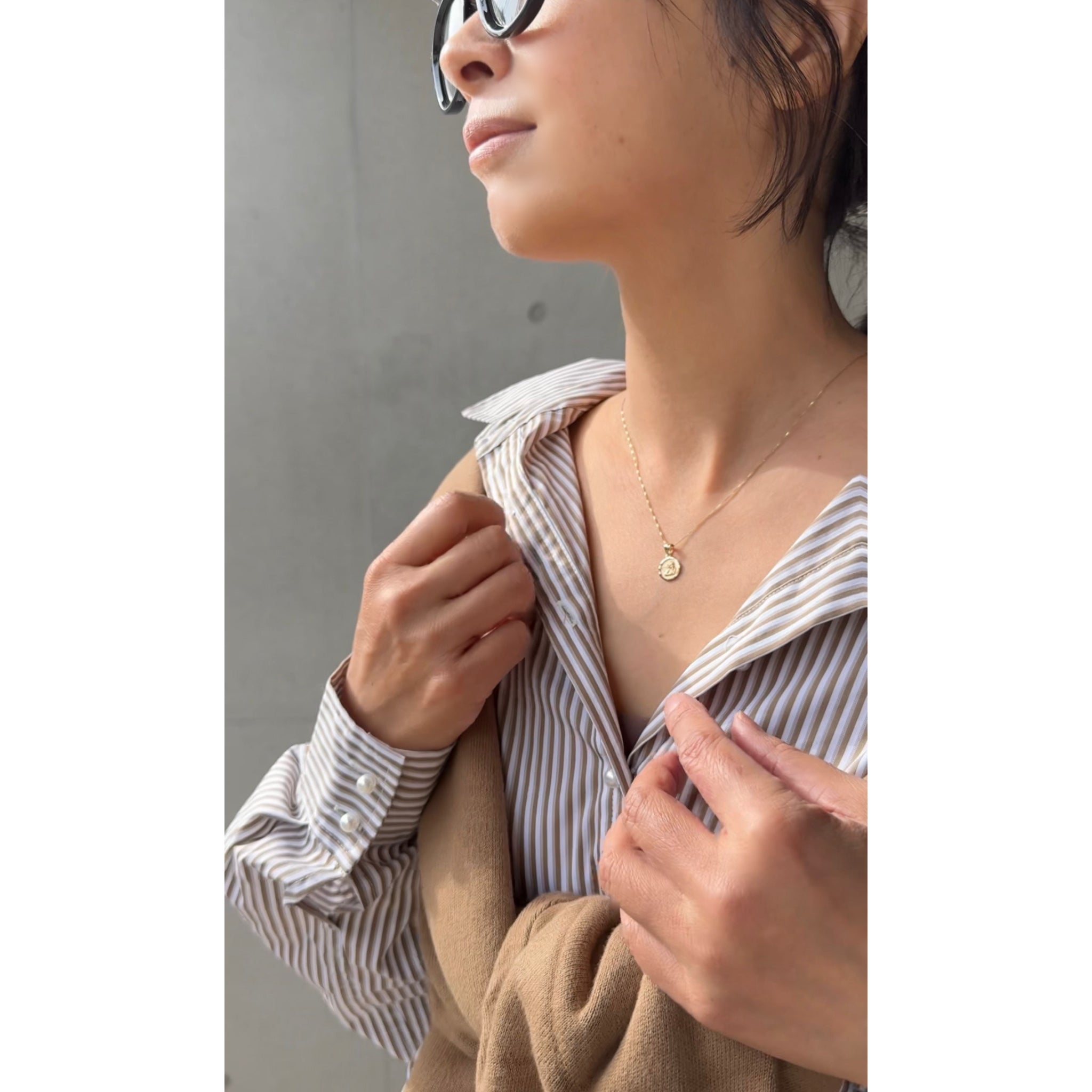 ARTAUM 14K ゴールド ネックレス Boxチェーン 0.5mm 40cm CH258-16 メンズ レディース ユニセックス 本物 つけっぱなし シンプル 保証付き