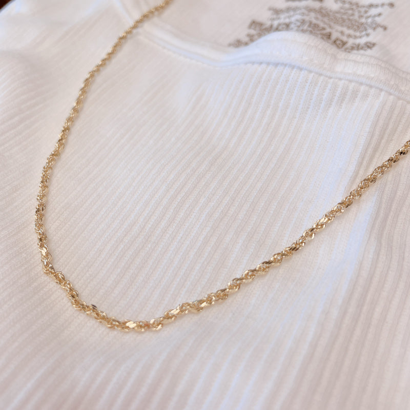 ARTAUM 14K ネックレス 中空レギュラーロープ 1.8mm幅 45cm ユニセックス｜軽やかな本物ゴールドで毎日を格上げ