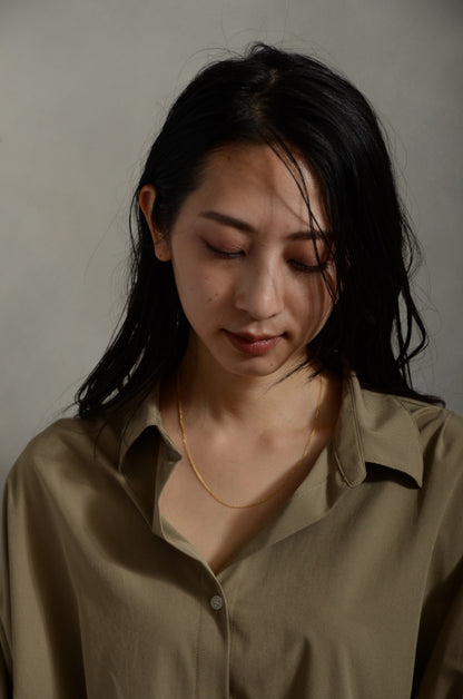 【ARTAUM公式】14K フラットオープンウィートチェーンネックレス｜本物のゴールドを毎日に