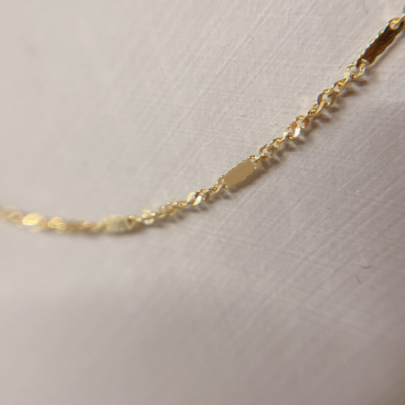 普段着に合うジュエリー 直輸入14Kゴールド シンガポールチェーンネックレス /45cm/レディース/14K/資産価値/シンプル/本物/保証付き CH480