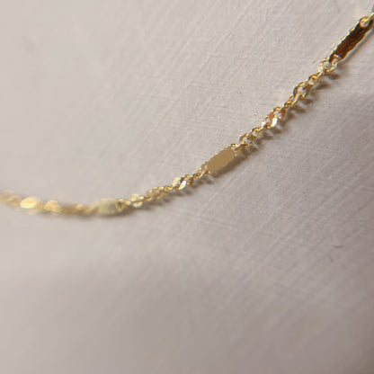 普段着に合うジュエリー 直輸入14Kゴールド シンガポールチェーンネックレス /45cm/レディース/14K/資産価値/シンプル/本物/保証付き CH480