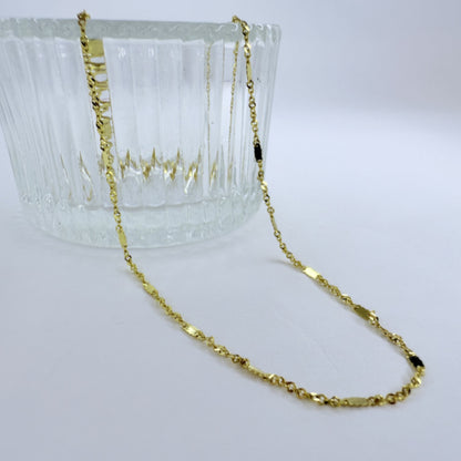 普段着に合うジュエリー 直輸入14Kゴールド シンガポールチェーンネックレス /45cm/レディース/14K/資産価値/シンプル/本物/保証付き CH480