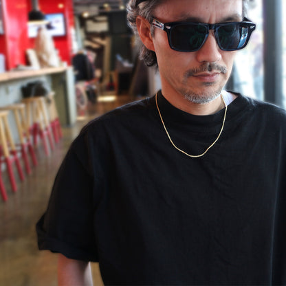 ARTAUM 14K ゴールド ネックレス Hollow Franco 1.6mm 50cm メンズ レディース ユニセックス 本物 シンプル 資産価値 保証付き CH536-20