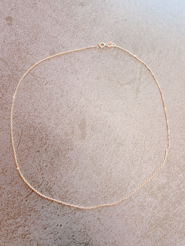 ARTAUM｜14K アメリカ製ゴールドチェーンネックレス 1.2mm 幅40cm 普段使いに合う華奢な本物の輝き
