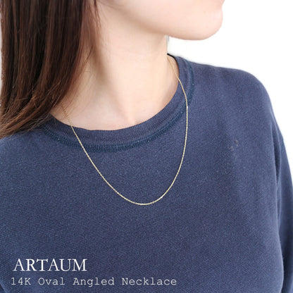 ARTAUM 1.2mm幅 Oval Angled D.C. Cable チェーン ネックレス 55cm