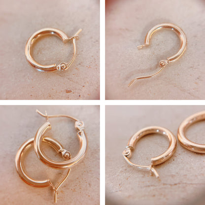 14K 線径2.0mm フープピアス