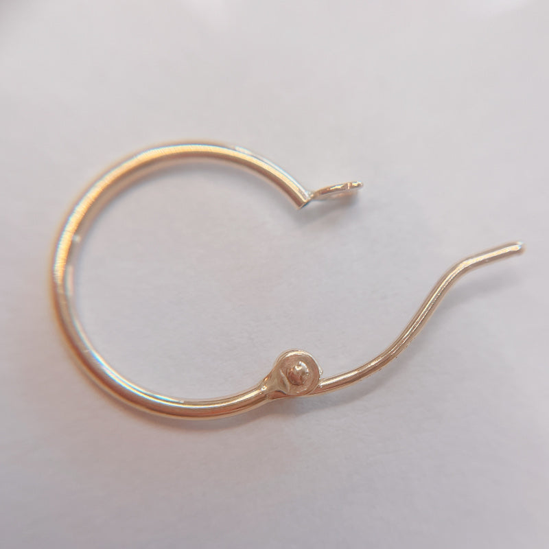 LA直輸入14K ピアス Hoop Pierce 1.0mm カリフォルニアゴールド 14金 イエローゴールド 資産価値 シンプル レディース メンズ プレゼント 本物 保証付き ER1909