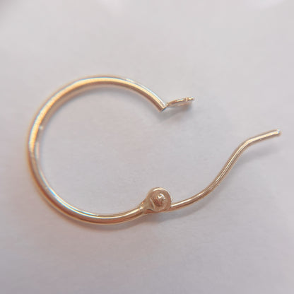 LA直輸入14K ピアス Hoop Pierce 1.0mm カリフォルニアゴールド 14金 イエローゴールド 資産価値 シンプル レディース メンズ プレゼント 本物 保証付き ER1909