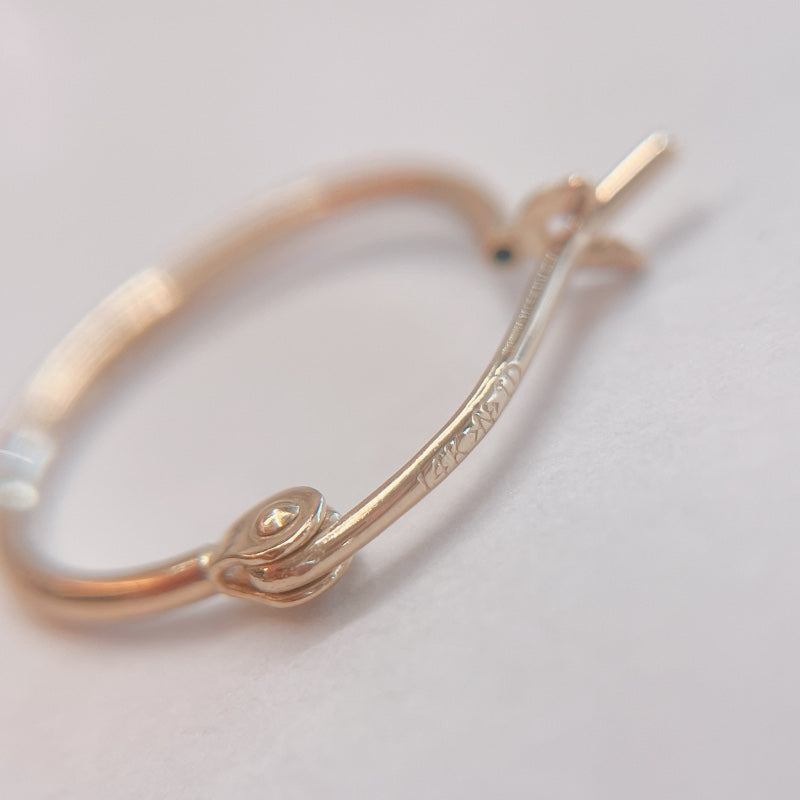 LA直輸入14K ピアス Hoop Pierce 1.0mm カリフォルニアゴールド 14金 イエローゴールド 資産価値 シンプル レディース メンズ プレゼント 本物 保証付き ER1909